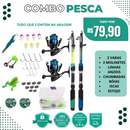 KIT BARATO | 2 Varas + 2 Molinetes + 1 Estojo Promoção